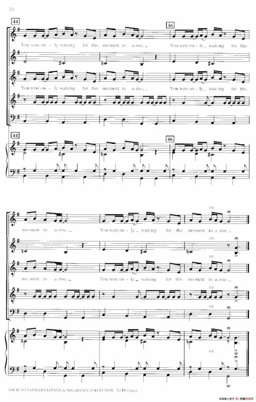 Blackbird（四重奏+钢琴伴奏）