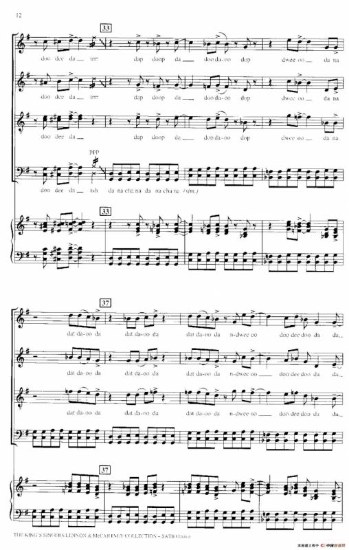 Back in the U.S.S.R. （四重奏+钢琴伴奏）