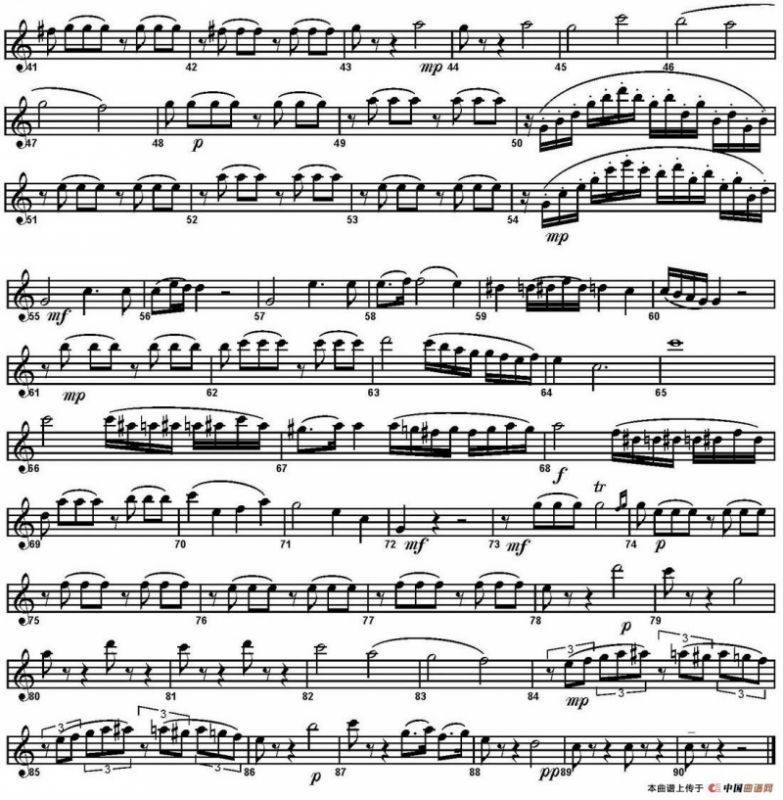 SERENADE No.11 in Eb，K.375 Part 3（四重奏·上低音萨克斯分谱）