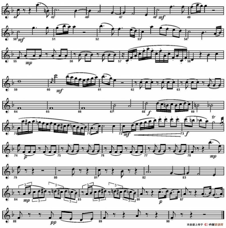 SERENADE No.11 in Eb，K.375 Part 3（四重奏·高音萨克斯分谱）