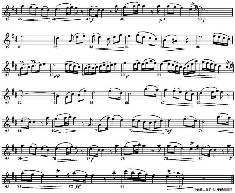 SINFONIA Part 2. Andante（四重奏·高音萨克斯分谱）