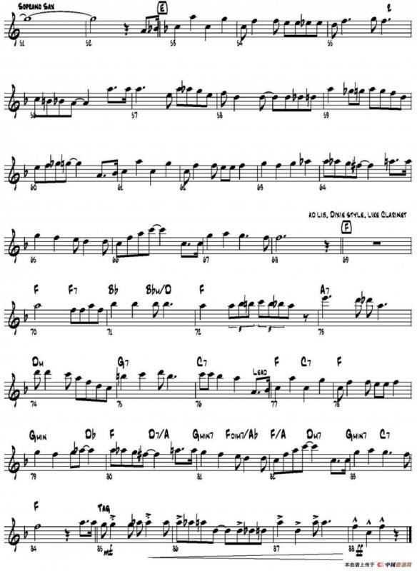 THE DIAMOND STATE RAG（四重奏·高音萨克斯分谱）