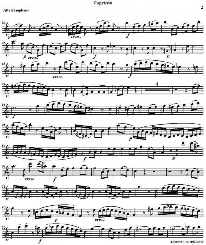 CAPRICCIO（四重奏·中音萨克斯分谱）