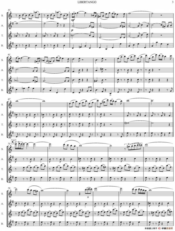 LIBERTANGO（四重奏总谱）