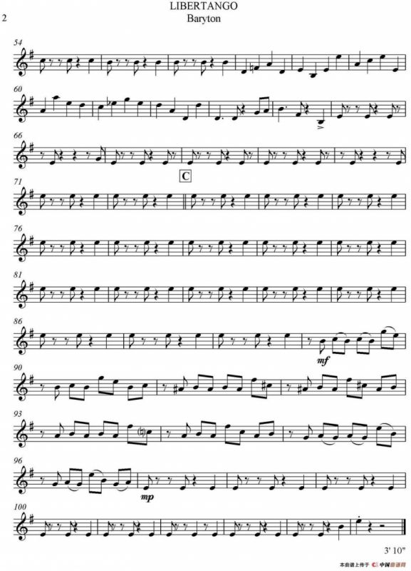 LIBERTANGO（四重奏·上低音萨克斯分谱）