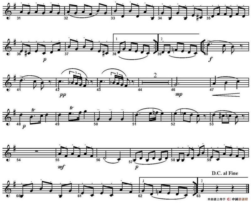 MENUETTO from String Quartet No.17（四重奏·高音萨克斯分谱）