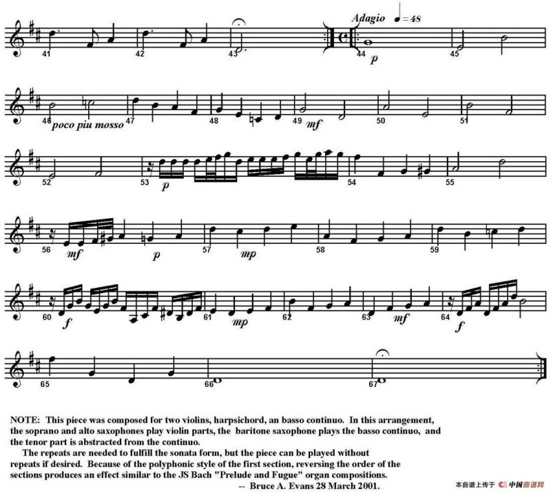 La Raspona（四重奏·上低音萨克斯分谱）