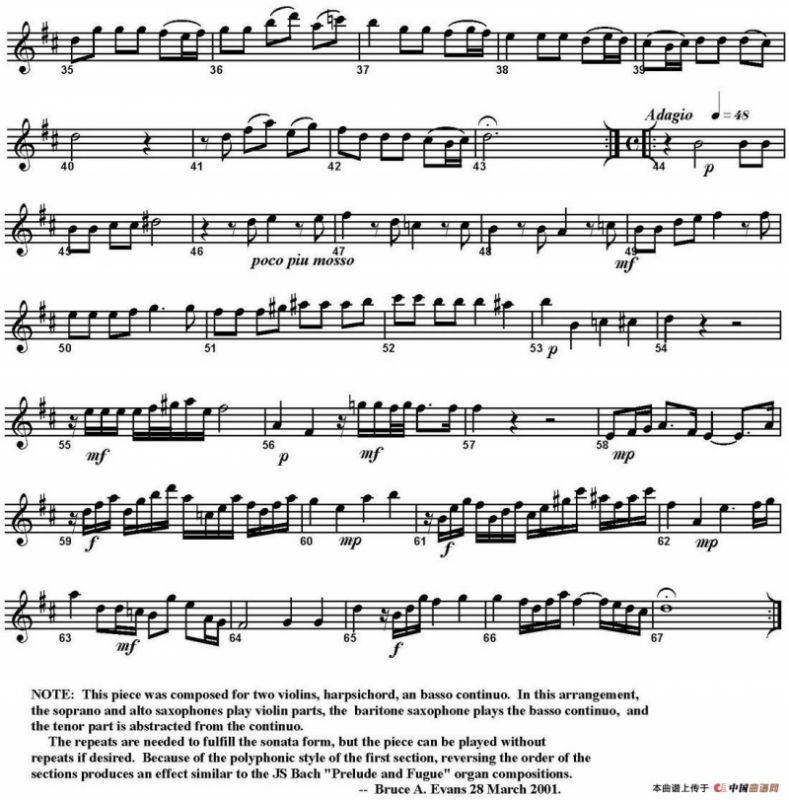 La Raspona（四重奏·中音萨克斯分谱）