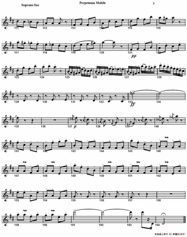 PERPETUUM MOBILE（四重奏·高音萨克斯分谱）