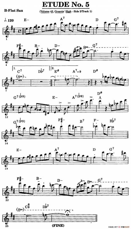 爵士乐超吹练习曲（五）