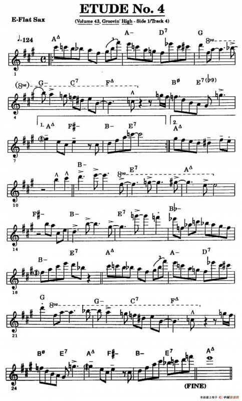 爵士乐超吹练习曲（四）