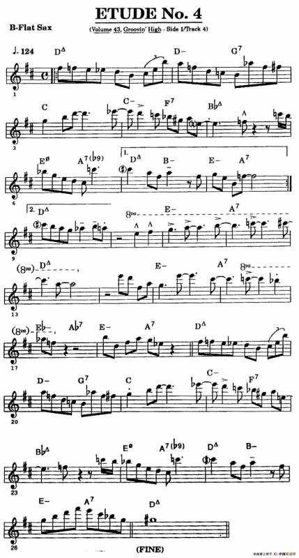爵士乐超吹练习曲（四）