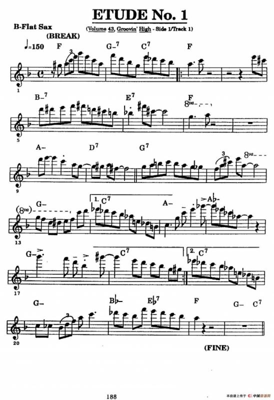 爵士乐超吹练习曲（一）