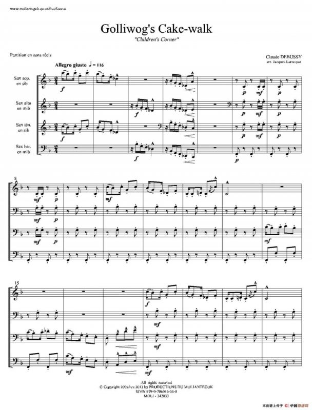 木偶步态舞（四重奏总谱）