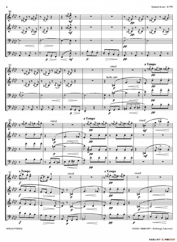 木偶步态舞（四重奏总谱）