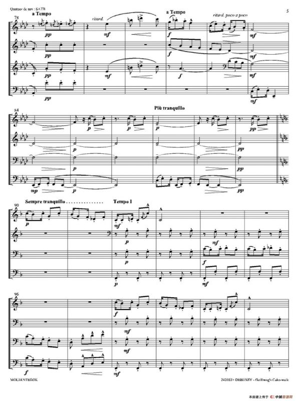 木偶步态舞（四重奏总谱）