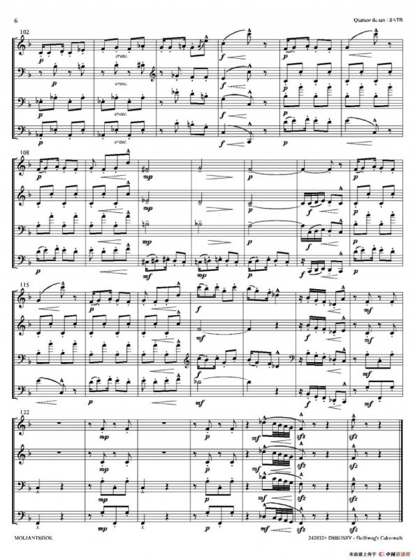 木偶步态舞（四重奏总谱）