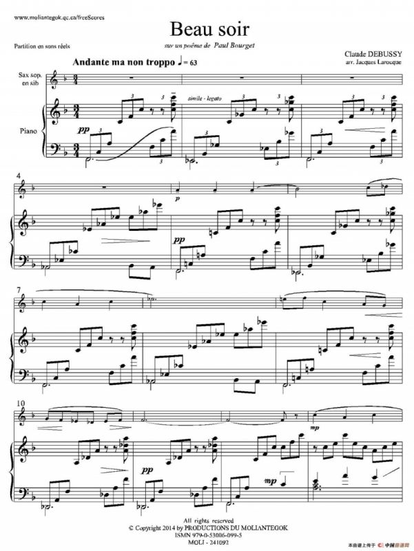 美丽的黄昏（高音萨克斯+钢琴伴奏）