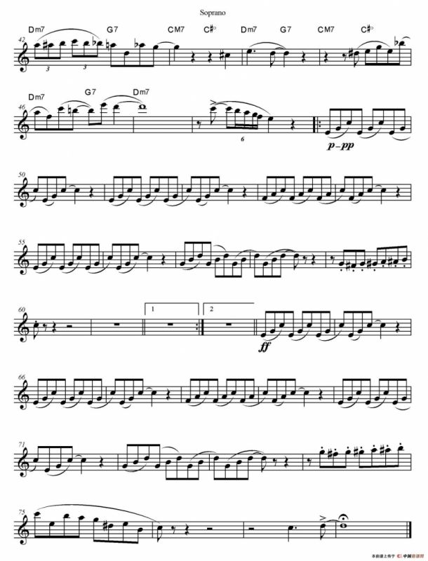 In The Mood（情绪）（四重奏高音萨克斯分谱）