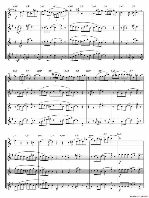 In The Mood（情绪）（四重奏总谱）