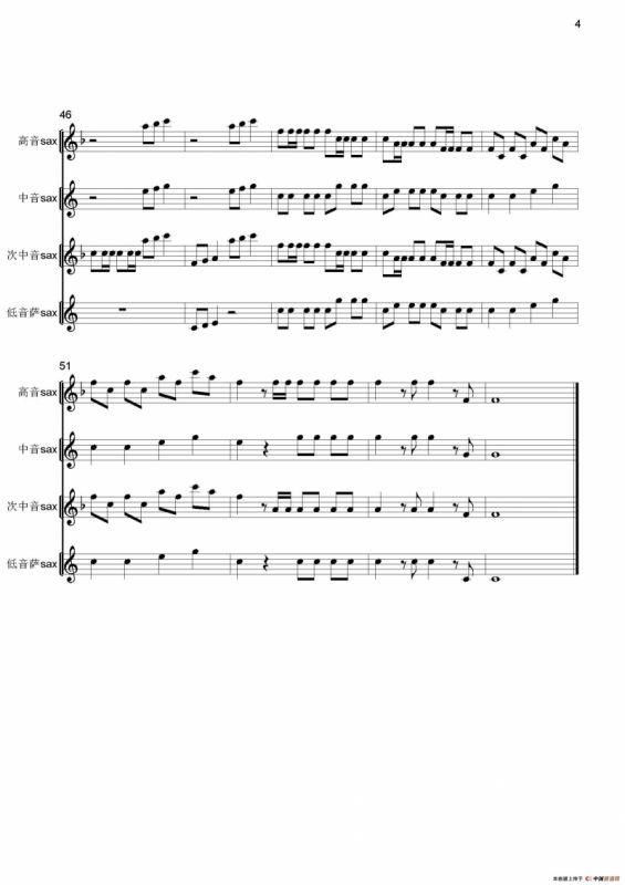 威廉退尔序曲（四重奏总谱）