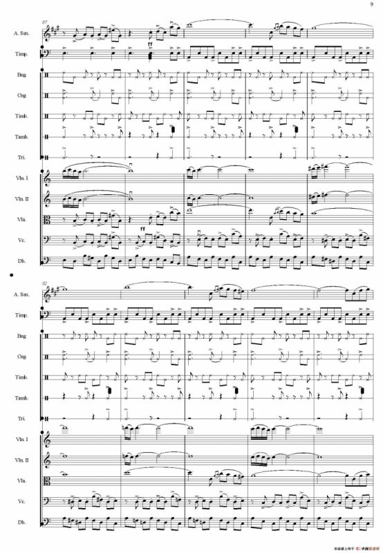 Libertango（自由探戈）（中音萨克斯+弦乐队伴奏总谱）