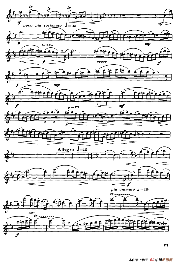 Glazunov Op.109（格拉组诺夫协奏曲Op.109）（中音萨克斯分谱）