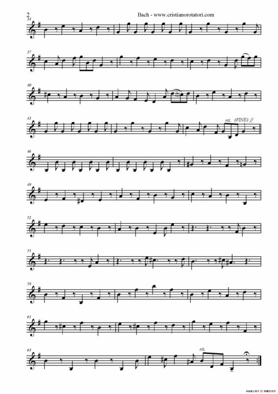 Concerto Brandeburghese（上低音萨克斯）