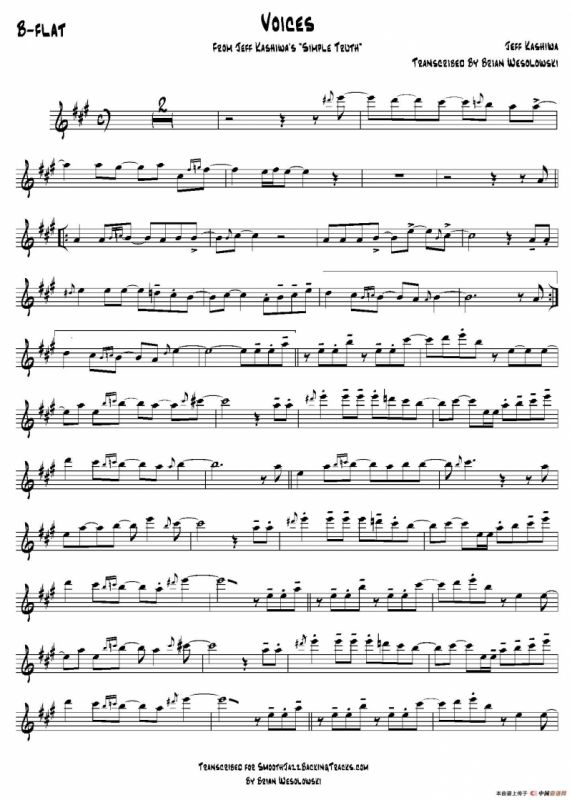 Voices（次中音萨克斯）