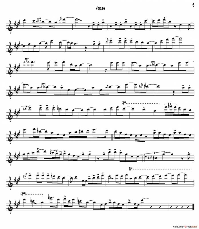 Voices（次中音萨克斯）