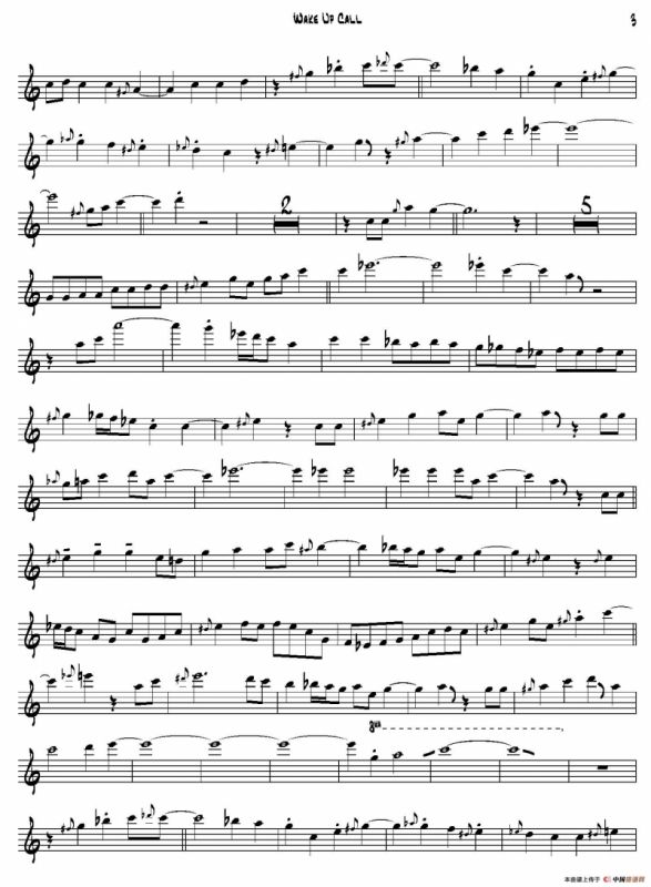 Wake Up Call（中音萨克斯）