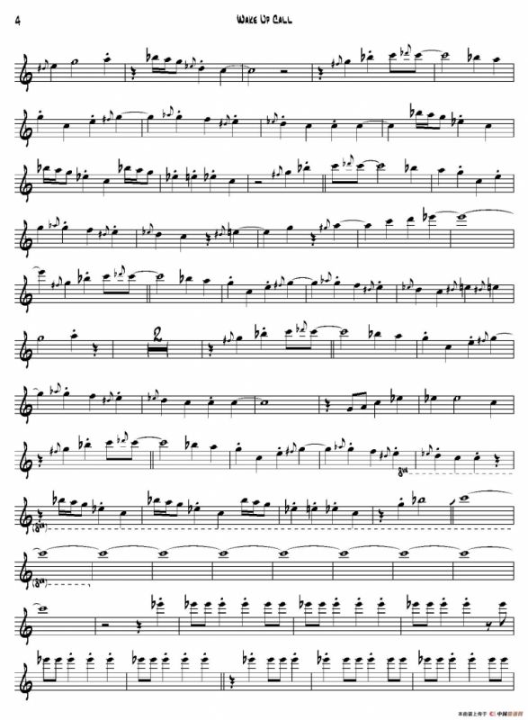 Wake Up Call（中音萨克斯）
