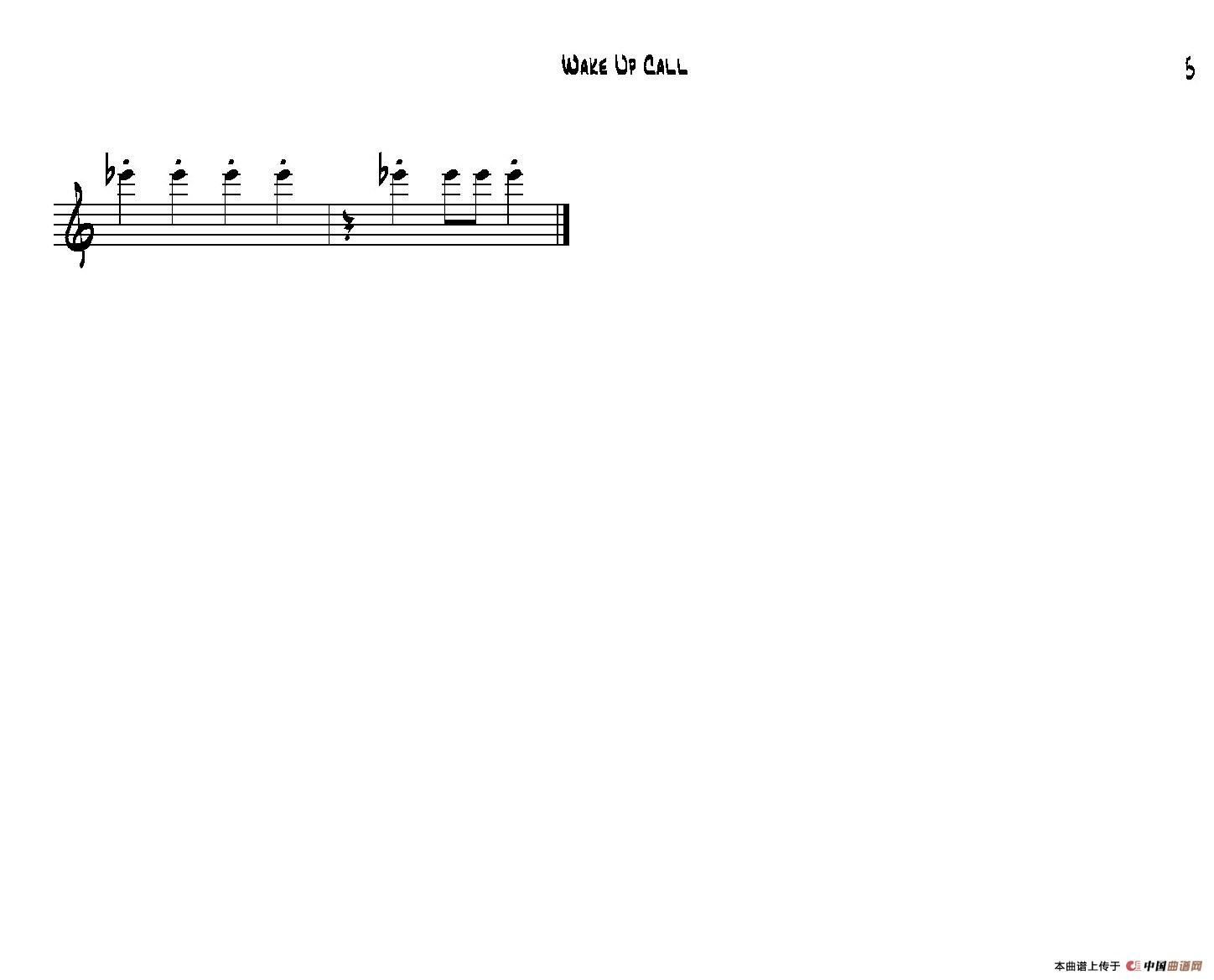 Wake Up Call（中音萨克斯）