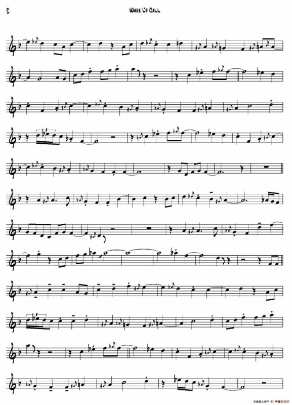 Wake Up Call（次中音萨克斯）