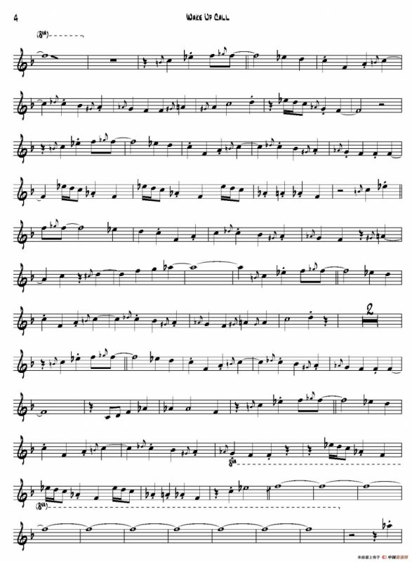 Wake Up Call（次中音萨克斯）