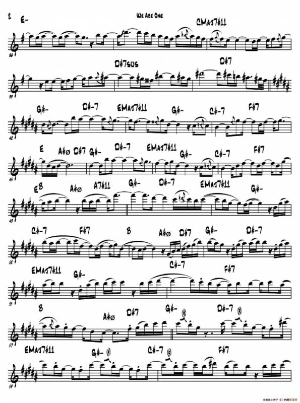 We Are One（中音萨克斯）