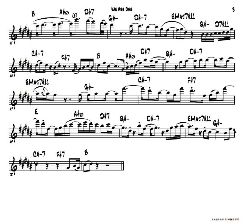We Are One（中音萨克斯）