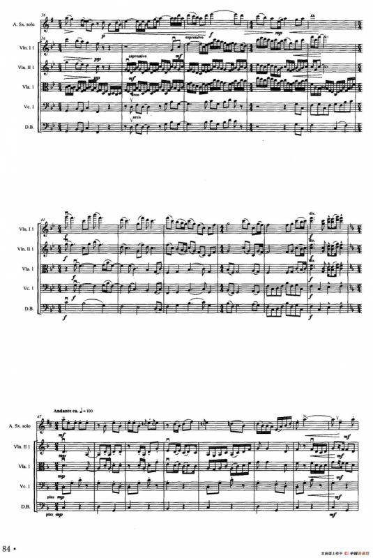 道情（萨克斯+弦乐队总谱）