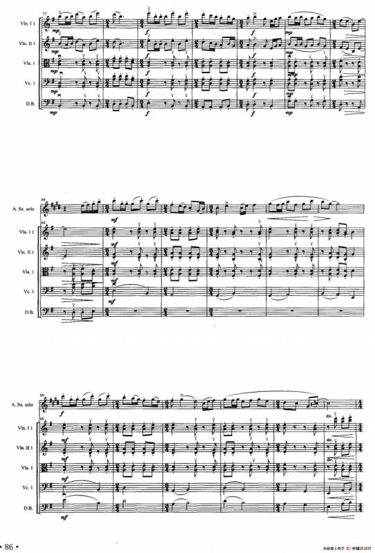 道情（萨克斯+弦乐队总谱）