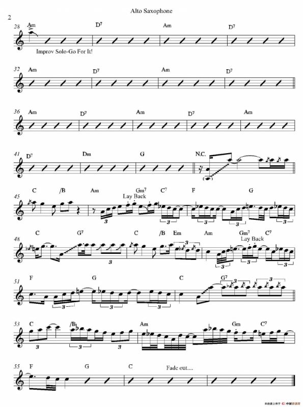 When A Man Loves A Woman（中音萨克斯）