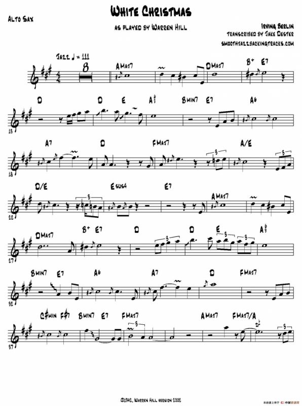 White Christmas（中音萨克斯）