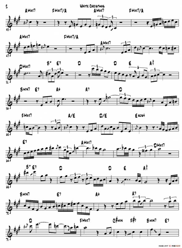 White Christmas（中音萨克斯）