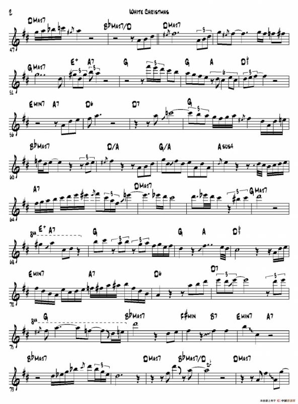 White Christmas（次中音萨克斯）