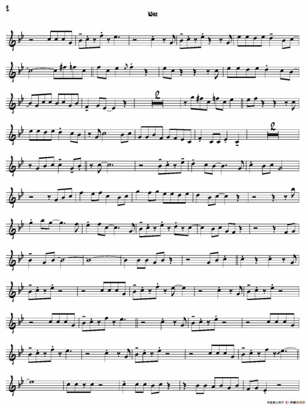 Who（中音萨克斯）