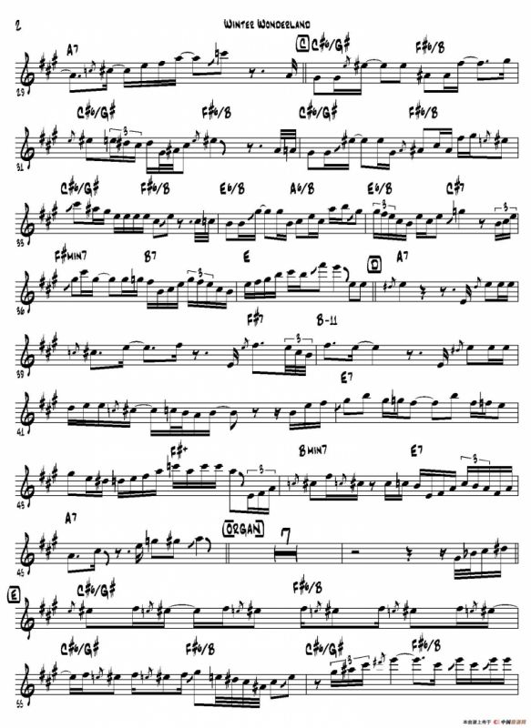 Winter Wonderland（中音萨克斯）