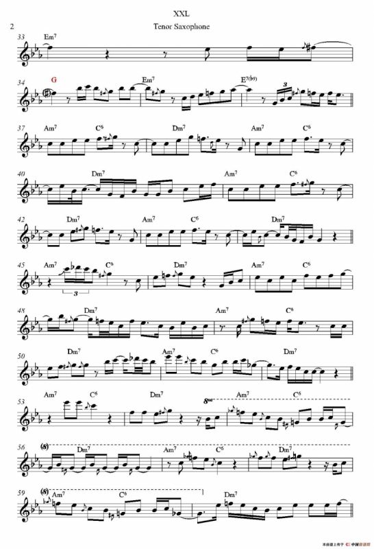 XXL（次中音萨克斯谱）