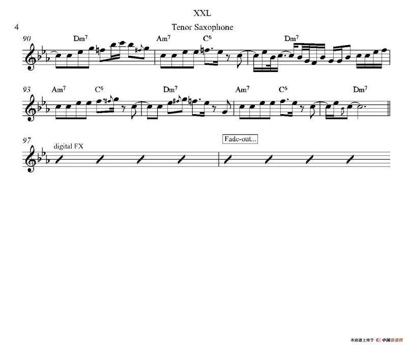 XXL（次中音萨克斯谱）