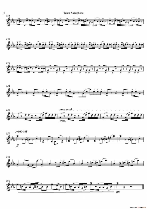 Tango（四重奏次中音萨克斯分谱）