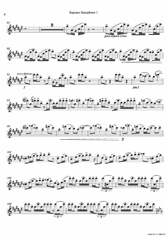 Tango（四重奏高音萨克斯分谱）