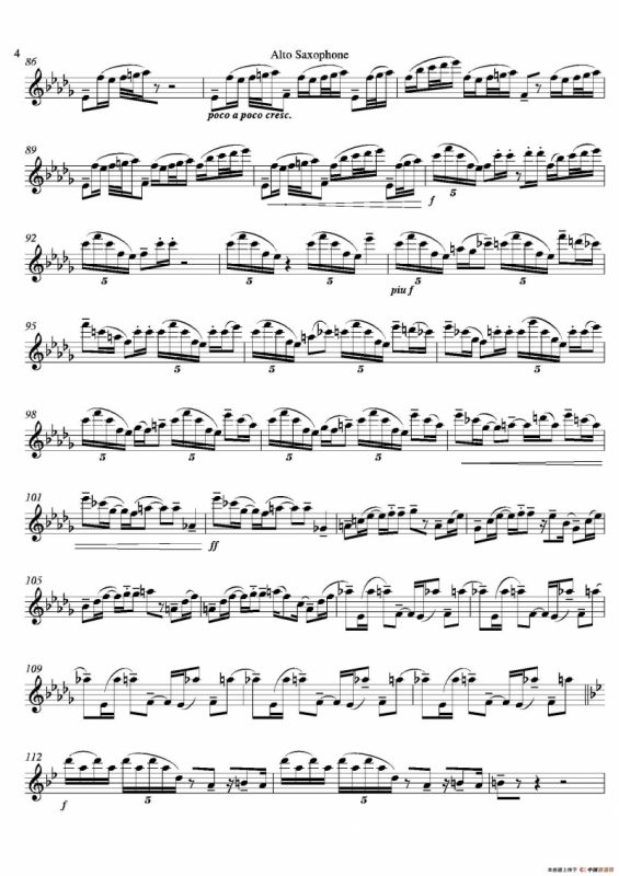 Tango （四重奏中音萨克斯分谱）